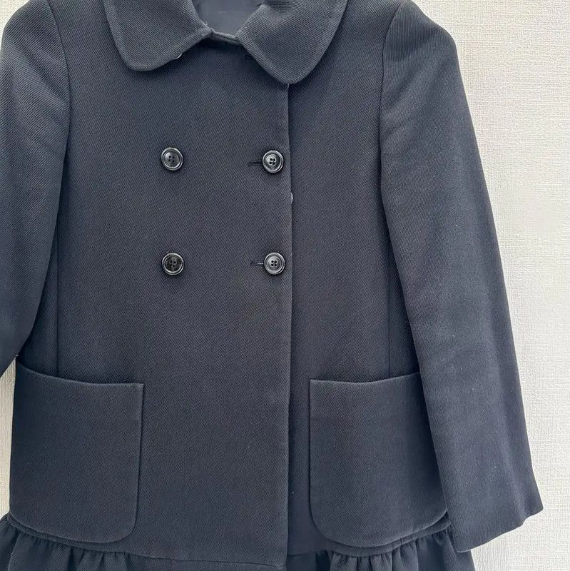 Miu Miu Miu Miu Dark Blue Cotton Mid-Length Coat 0089 Size M / US 6-8 / IT 42-44 - 3 Thumbnail