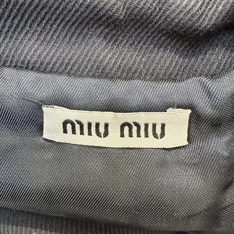Miu Miu Miu Miu Dark Blue Cotton Mid-Length Coat 0089 Size M / US 6-8 / IT 42-44 - 7 Thumbnail