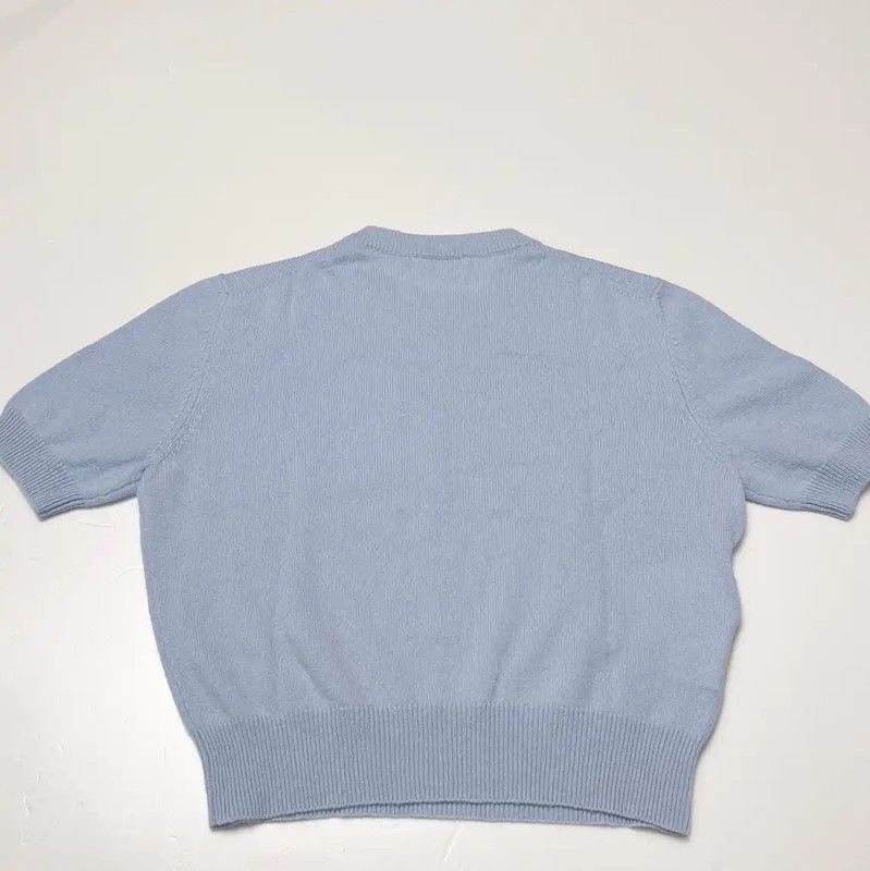 Miu Miu Miu Miu Blue Short Sleeve Summer Sweater 0089 Size S / US 4 / IT 40 - 7 Thumbnail