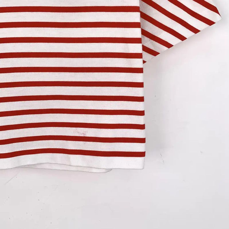 Miu Miu Miu Miu Red Striped Cotton T-Shirt 0089 Size XS / US 0-2 / IT 36-38 - 4 Thumbnail