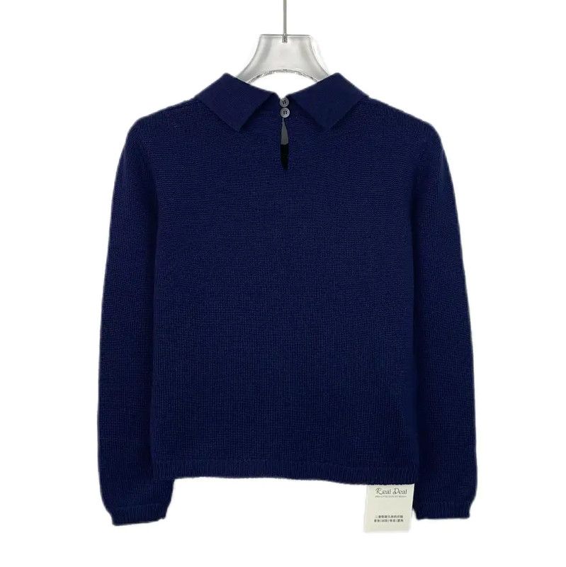 Miu Miu Miu Miu Navy Wool Sweater for Women 0089 Size XS / US 0-2 / IT 36-38 - 2 Thumbnail