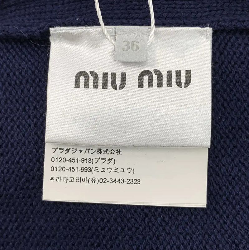 Miu Miu Miu Miu Navy Wool Sweater for Women 0089 Size XS / US 0-2 / IT 36-38 - 6 Thumbnail