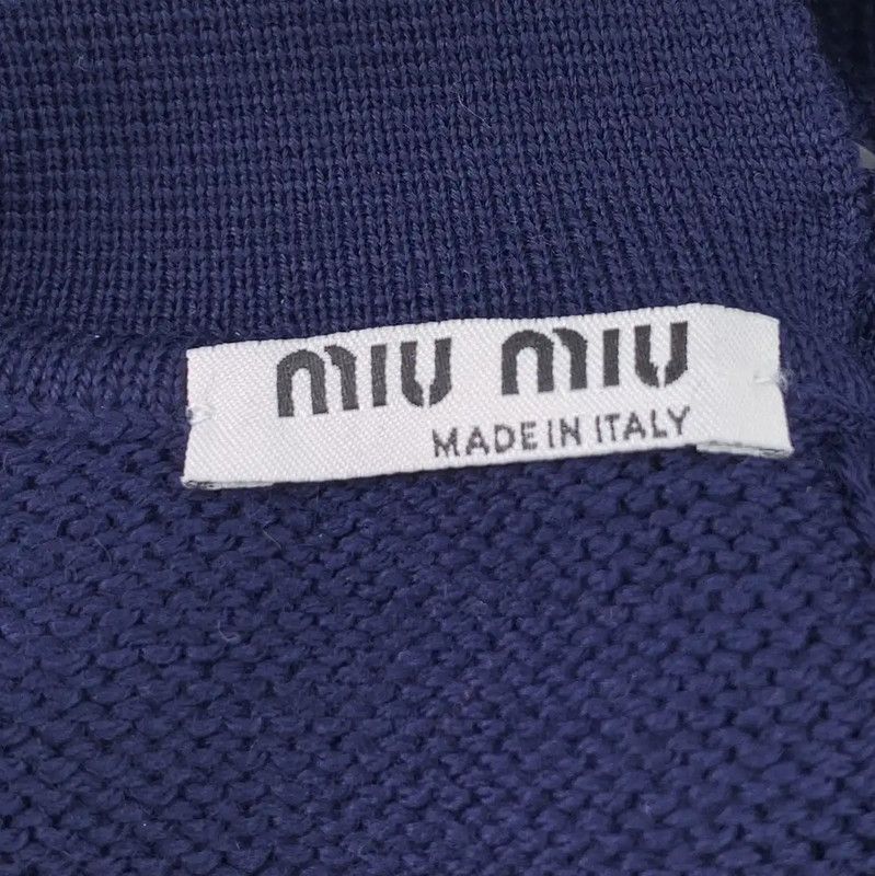 Miu Miu Miu Miu Navy Wool Sweater for Women 0089 Size XS / US 0-2 / IT 36-38 - 5 Thumbnail