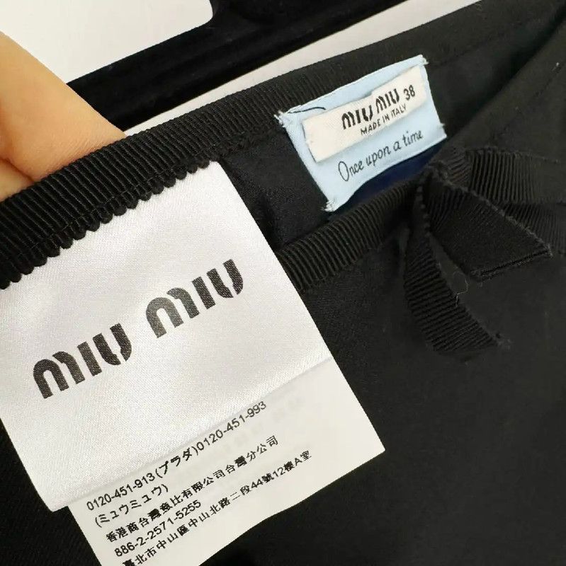 Miu Miu Miu Miu Black Women's Skirt for Winter 0089 Size 23" - 4 Thumbnail
