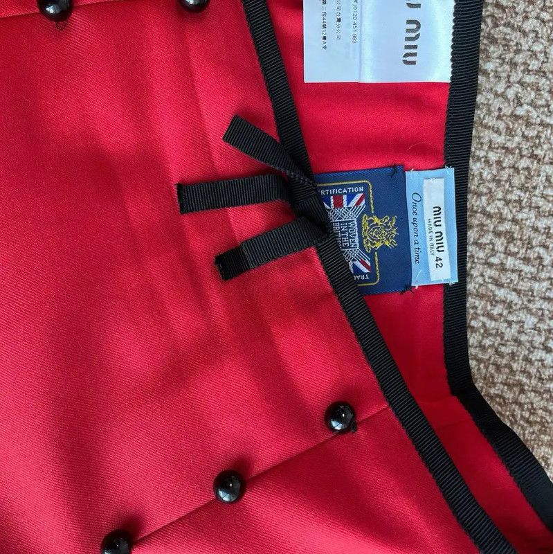 Miu Miu Miu Miu Red Cotton Women's Shorts 0089 Size 23" - 3 Thumbnail