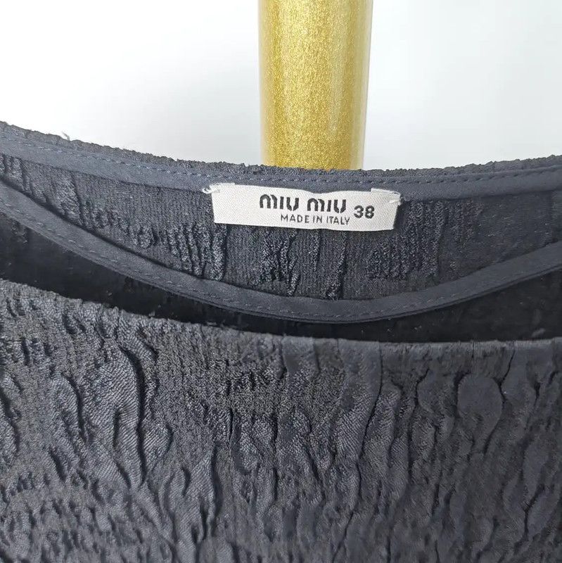 Miu Miu Miu Miu Black Silk Summer Dress Size S 0089 Size S / US 4 / IT 40 - 2 Thumbnail