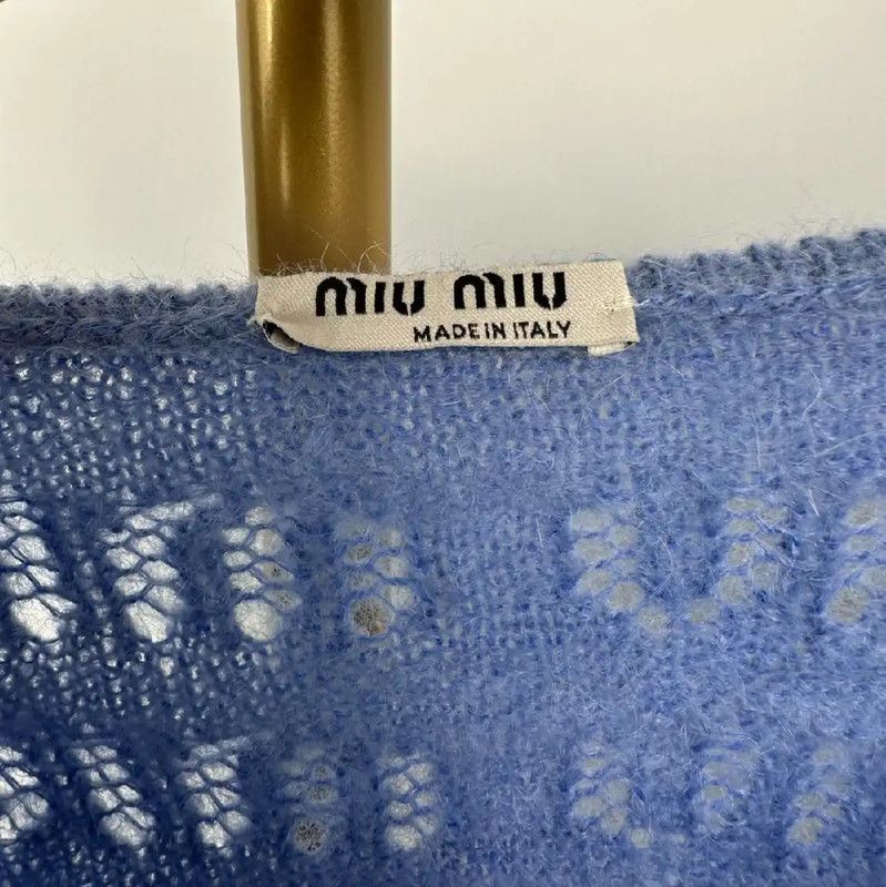 Miu Miu Miu Miu Blue Mohair Pullover Sweater 0089 Size M / US 6-8 / IT 42-44 - 3 Thumbnail