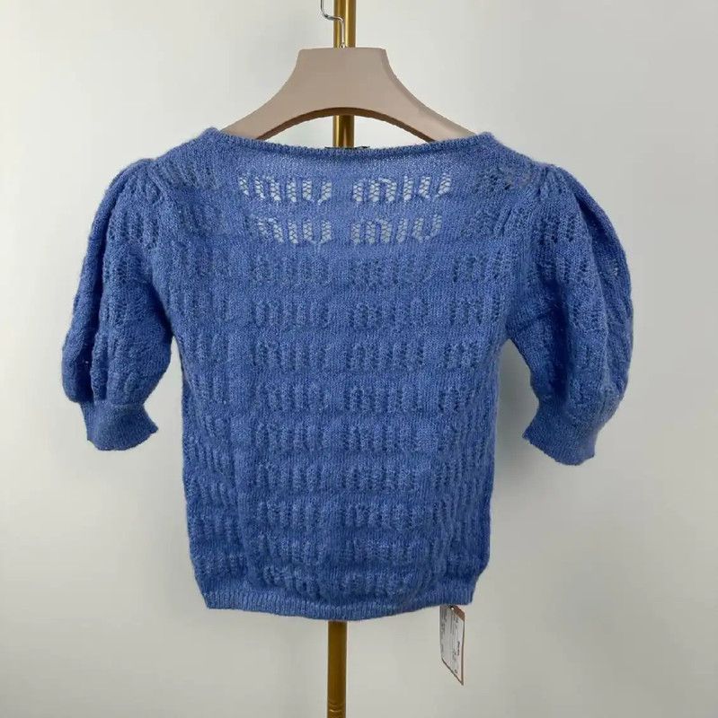 Miu Miu Miu Miu Blue Mohair Pullover Sweater 0089 Size M / US 6-8 / IT 42-44 - 2 Thumbnail