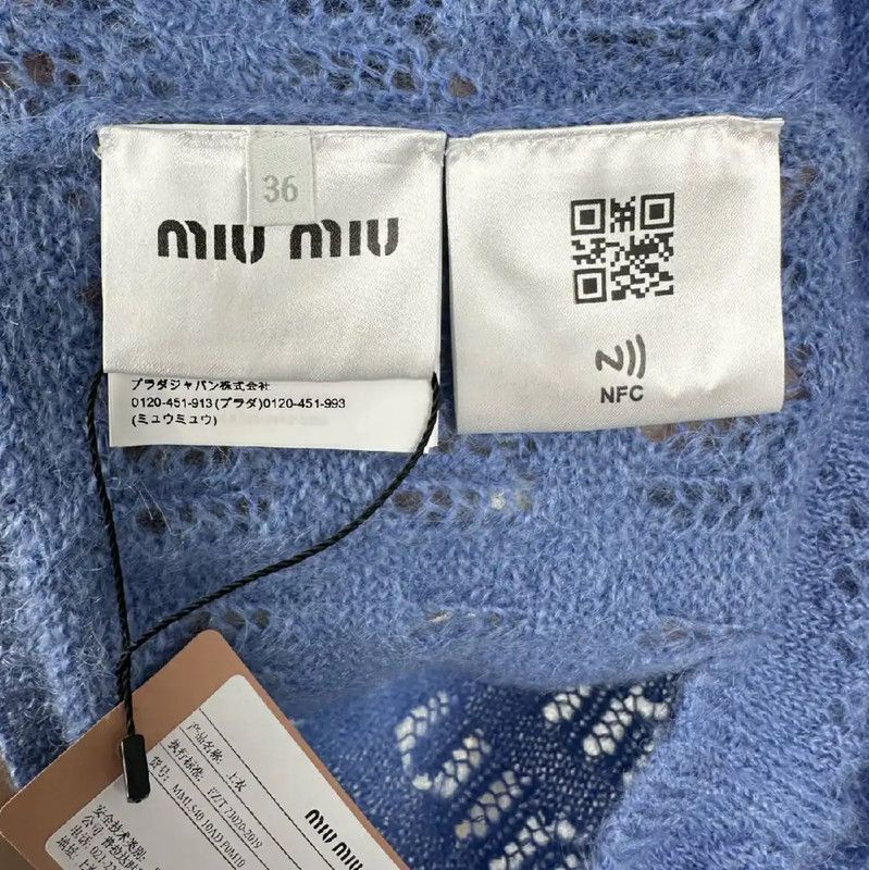 Miu Miu Miu Miu Blue Mohair Pullover Sweater 0089 Size M / US 6-8 / IT 42-44 - 4 Thumbnail