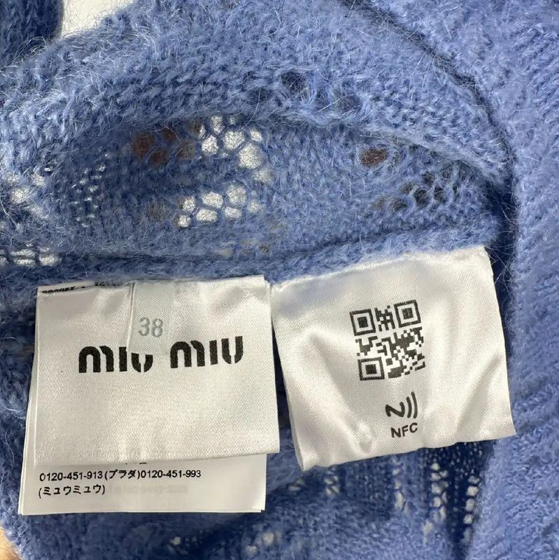 Miu Miu Miu Miu Aqua Blue Mohair Sweater 0089 Size M / US 6-8 / IT 42-44 - 4 Thumbnail