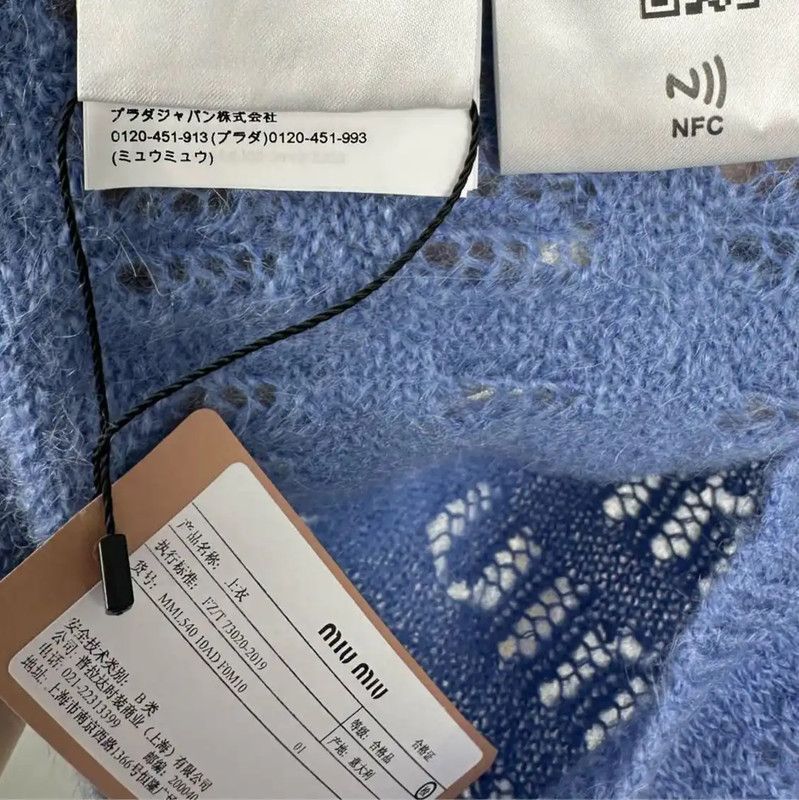 Miu Miu Miu Miu Aqua Blue Mohair Sweater 0089 Size M / US 6-8 / IT 42-44 - 5 Thumbnail