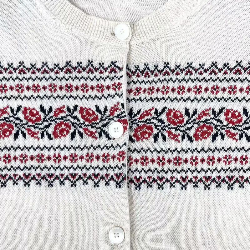 Miu Miu Miu Miu Spring Autumn Ivory Cotton Cardigan 0089 Size M / US 6-8 / IT 42-44 - 3 Thumbnail