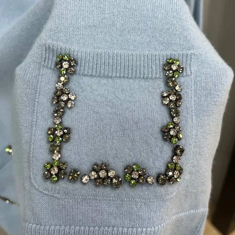 Miu Miu Miu Miu Light Blue Wool Pullover Sweater 0089 Size M / US 6-8 / IT 42-44 - 3 Thumbnail