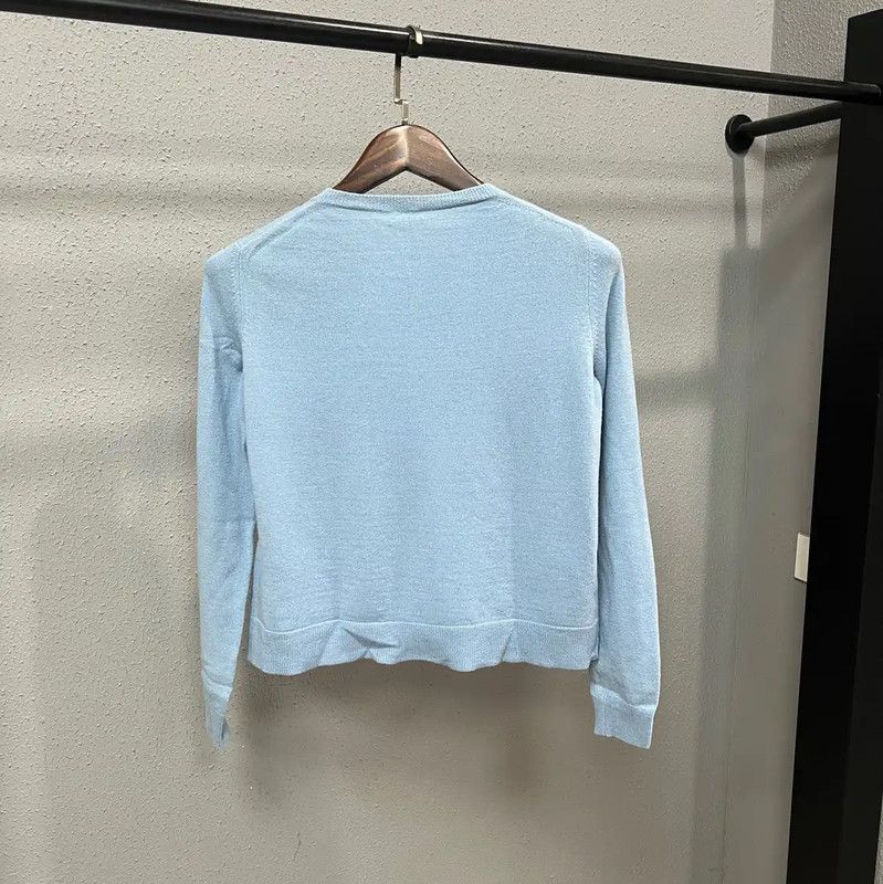 Miu Miu Miu Miu Light Blue Wool Pullover Sweater 0089 Size M / US 6-8 / IT 42-44 - 2 Thumbnail