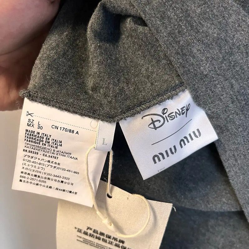 Miu Miu Miu Miu Black Cotton Women's T-Shirt 0089 Size L / US 10 / IT 46 - 5 Thumbnail