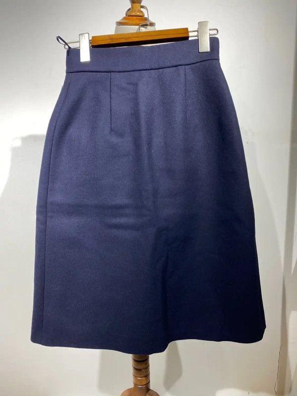 Miu Miu Miu Miu Blue Wool Short Skirt for Women 0089 Size 23" - 2 Thumbnail