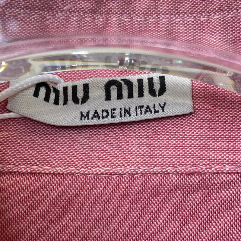 Miu Miu Miu Miu Pink Cotton Women's Shirt 0089 Size S / US 4 / IT 40 - 6 Thumbnail
