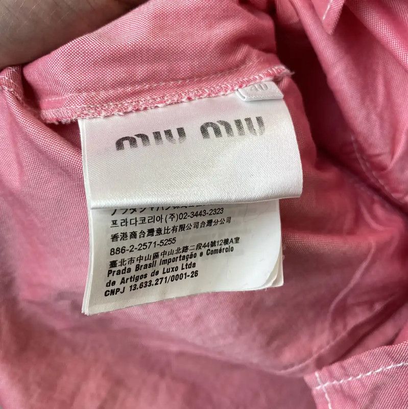 Miu Miu Miu Miu Pink Cotton Women's Shirt 0089 Size S / US 4 / IT 40 - 7 Thumbnail