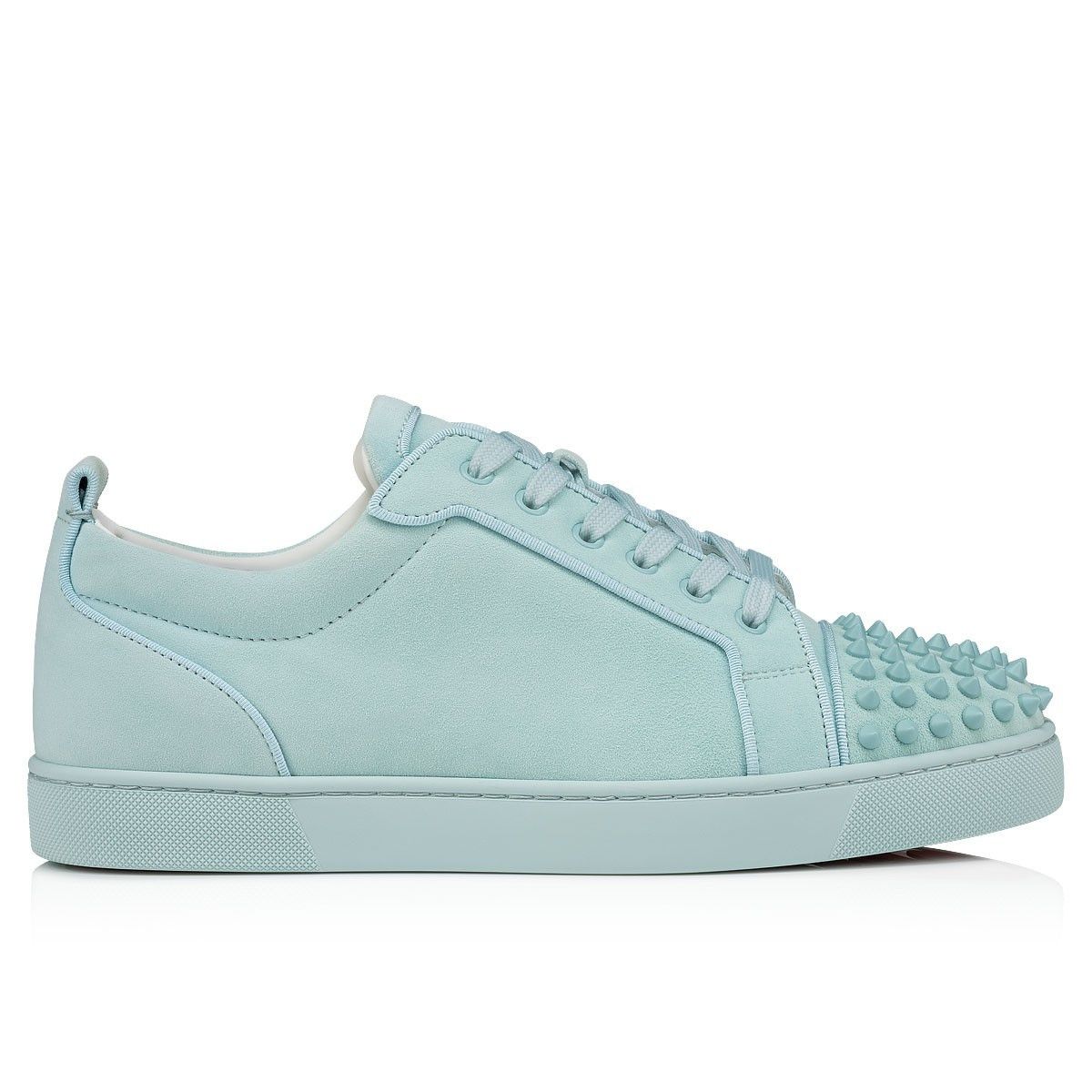 Christian Louboutin louis junior spikes orlato flat suede iceberg Size US 10 / EU 43 - 2 Thumbnail