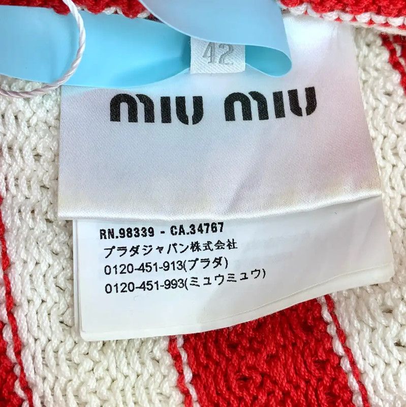 Miu Miu Miu Miu Red Cotton Short Sleeve T-Shirt 0089 Size M / US 6-8 / IT 42-44 - 6 Thumbnail