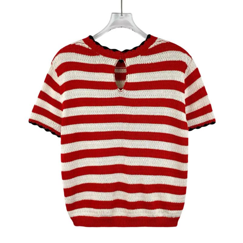 Miu Miu Miu Miu Red Cotton Short Sleeve T-Shirt 0089 Size M / US 6-8 / IT 42-44 - 2 Thumbnail