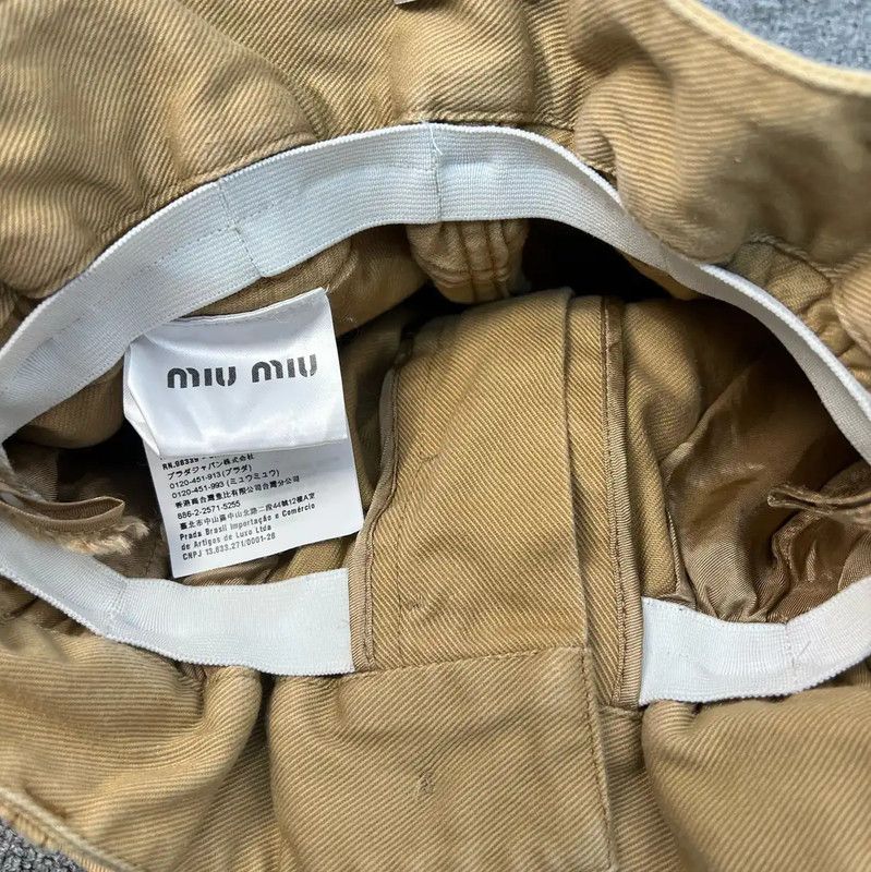 Miu Miu Miu Miu Khaki Cotton Women's Shorts 0089 Size 23" - 6 Thumbnail