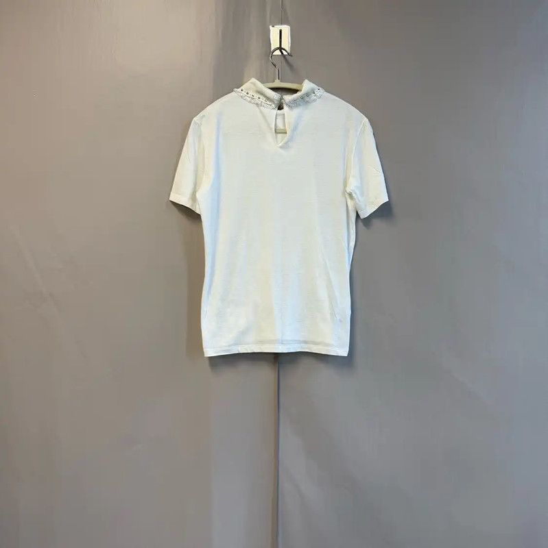 Miu Miu Miu Miu White Cotton Women's T-Shirt 0089 Size L / US 10 / IT 46 - 2 Thumbnail