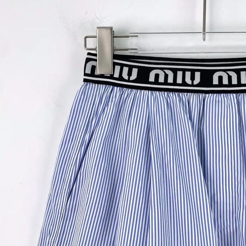 Miu Miu Miu Miu Blue Cotton Women’s Shorts 0089 Size 23" - 3 Thumbnail