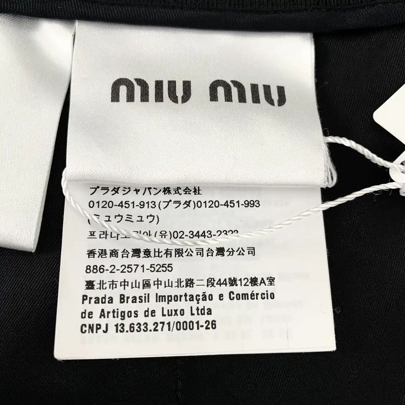 Miu Miu Miu Miu Black Midi Skirt with Buttons 0089 Size 23" - 7 Thumbnail