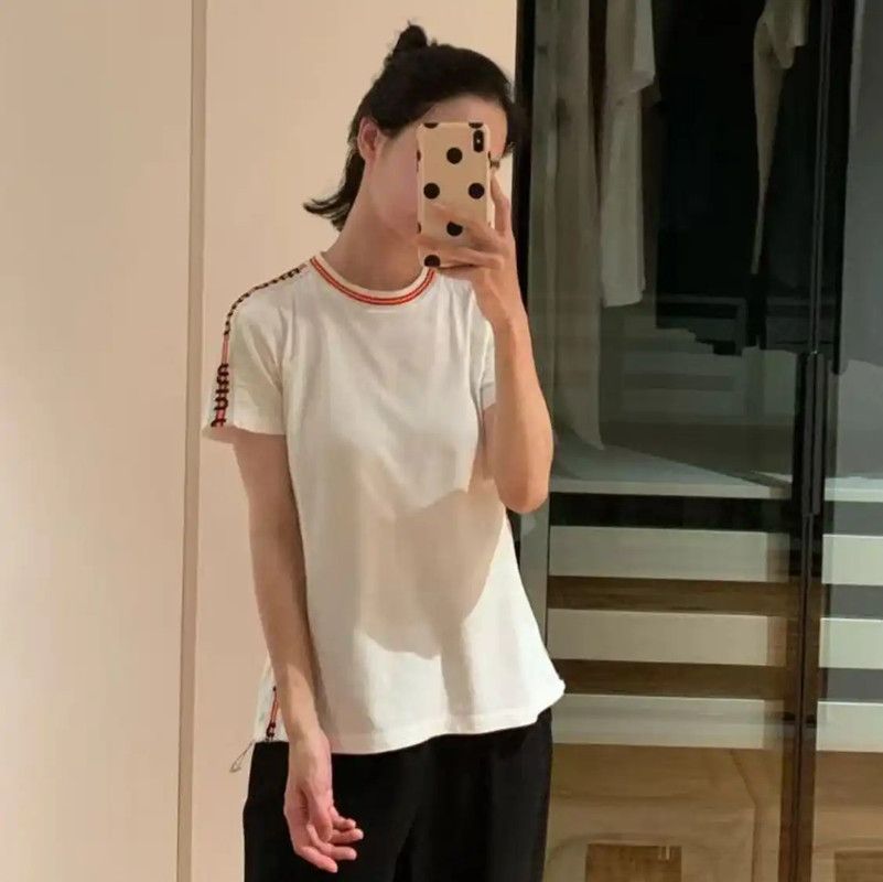 Miu Miu Miu Miu White Cotton Women's T-Shirt 0089 Size L / US 10 / IT 46 - 9 Thumbnail