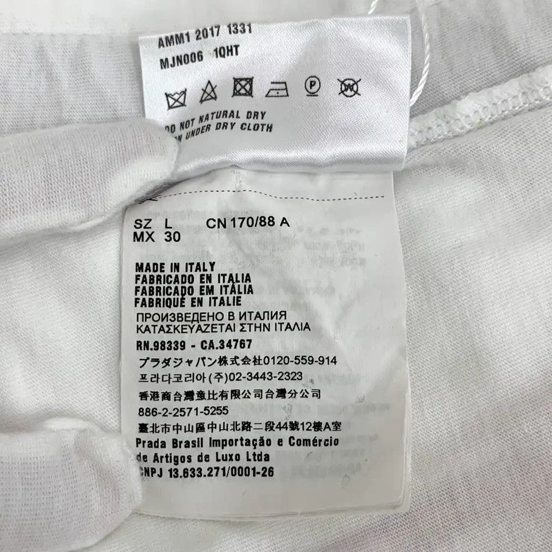 Miu Miu Miu Miu White Cotton Women's T-Shirt 0089 Size L / US 10 / IT 46 - 7 Thumbnail