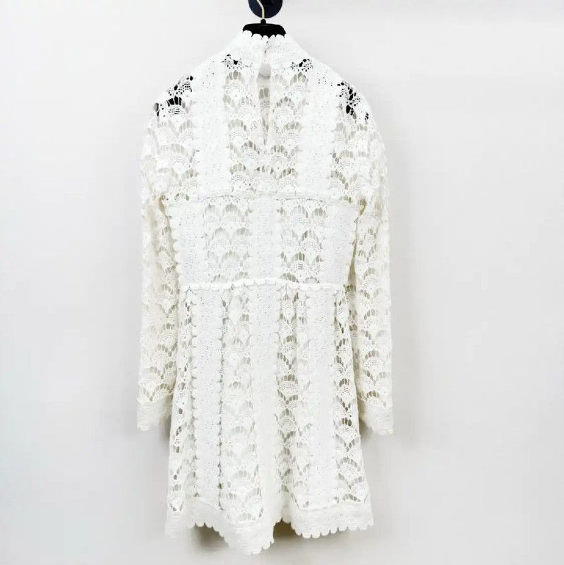 Miu Miu Miu Miu White Long Sleeve Cotton Dress 0089 Size S / US 4 / IT 40 - 2 Thumbnail