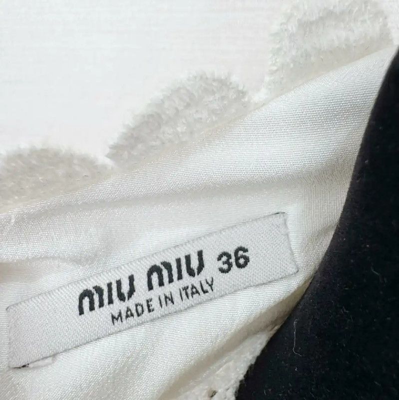 Miu Miu Miu Miu White Long Sleeve Cotton Dress 0089 Size S / US 4 / IT 40 - 7 Thumbnail
