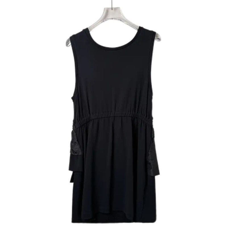 Miu Miu Miu Miu Black Cotton Blend Dress 0089 Size XS / US 0-2 / IT 36-38 - 2 Thumbnail