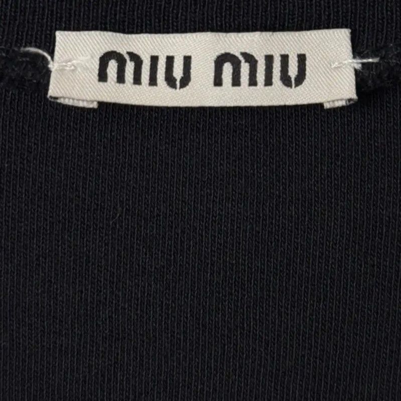 Miu Miu Miu Miu Black Cotton Blend Dress 0089 Size XS / US 0-2 / IT 36-38 - 4 Thumbnail