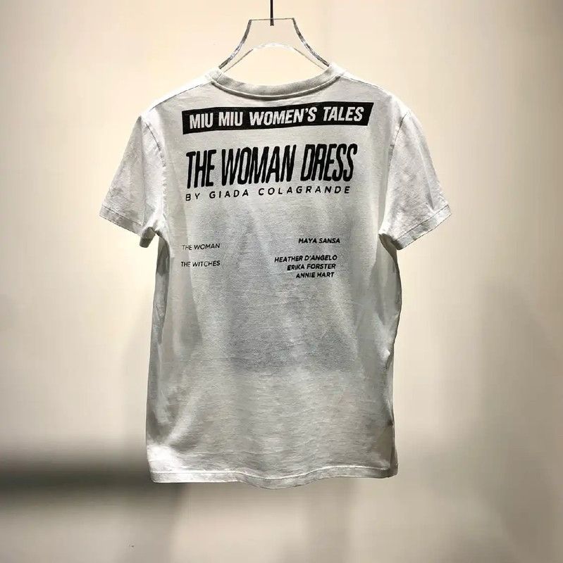 Miu Miu Miu Miu Women's Tales Graphic T-Shirt 0089 Size XS / US 0-2 / IT 36-38 - 2 Thumbnail