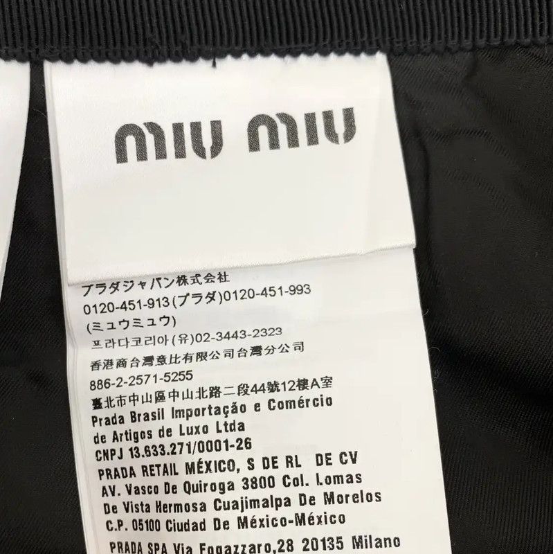 Miu Miu Miu Miu Black Wool Mini Skirt for Women 0089 Size 22" - 6 Thumbnail
