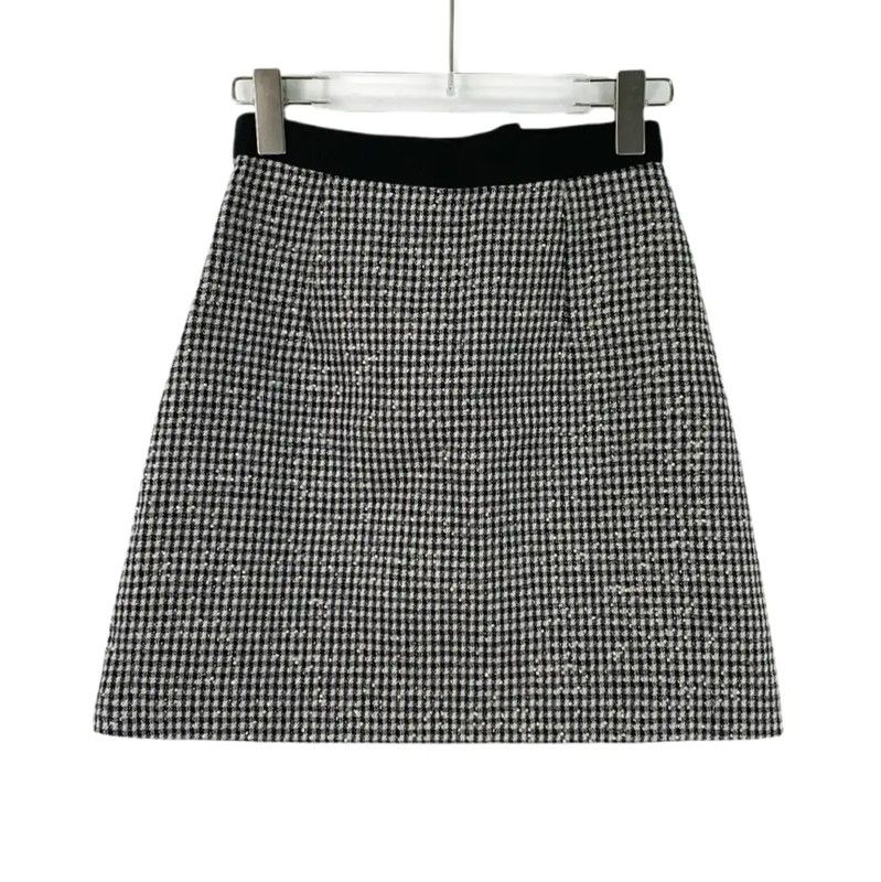 Miu Miu Miu Miu Black Wool Mini Skirt for Women 0089 Size 22" - 2 Thumbnail
