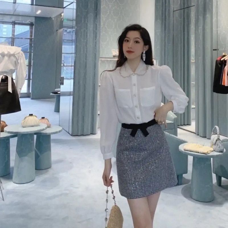 Miu Miu Miu Miu Black Wool Mini Skirt for Women 0089 Size 22" - 9 Thumbnail
