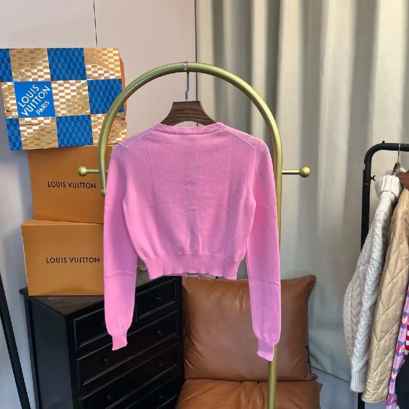 Miu Miu Miu Miu Pink Wool Women's Cardigan 0089 Size M / US 6-8 / IT 42-44 - 2 Thumbnail