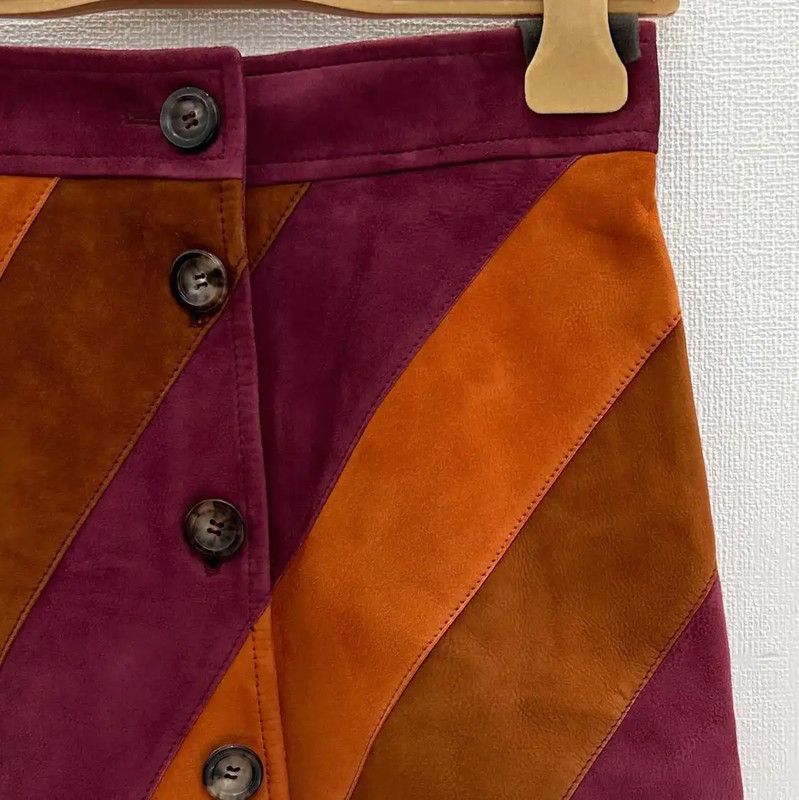 Miu Miu Miu Miu Color Block A-line Skirt in Size M 0089 Size 23" - 2 Thumbnail