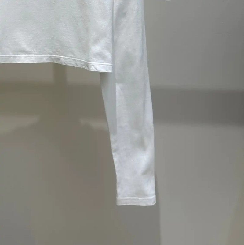 Miu Miu Miu Miu White Cropped Long Sleeve T-Shirt 0089 Size XS / US 0-2 / IT 36-38 - 3 Thumbnail