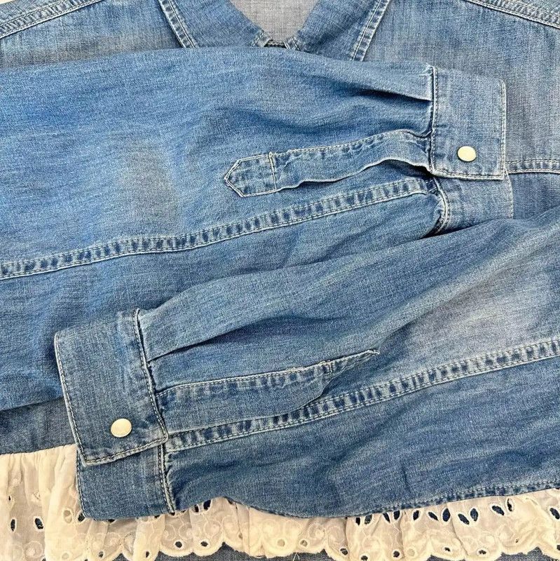 Miu Miu Miu Miu Blue Denim Short Sleeve Cardigan 0089 Size L / US 10 / IT 46 - 6 Thumbnail