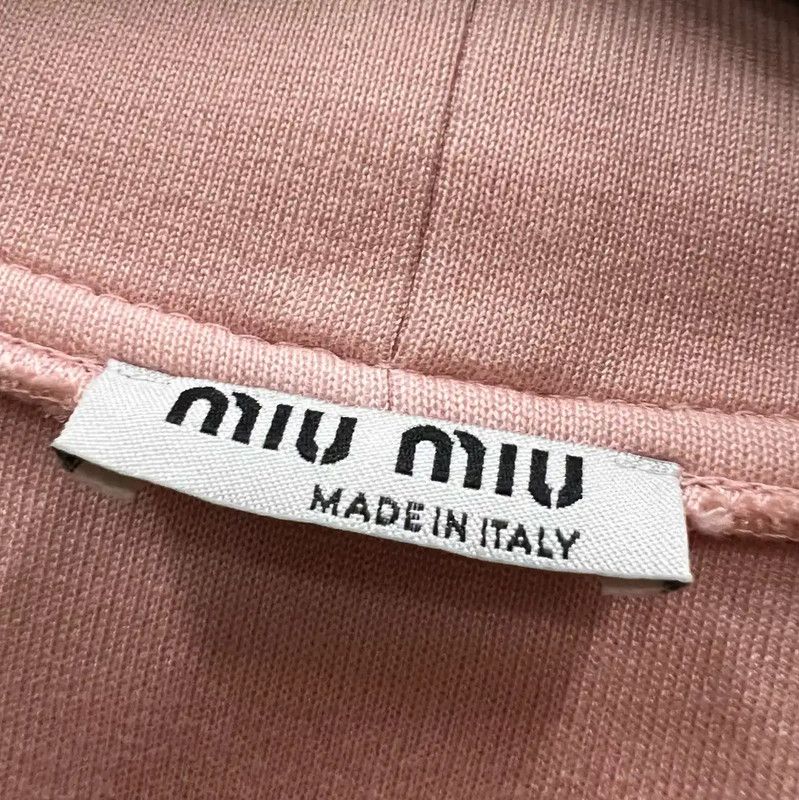 Miu Miu Miu Miu Pink Cotton Long Sleeve Hoodie 0089 Size M / US 6-8 / IT 42-44 - 2 Thumbnail