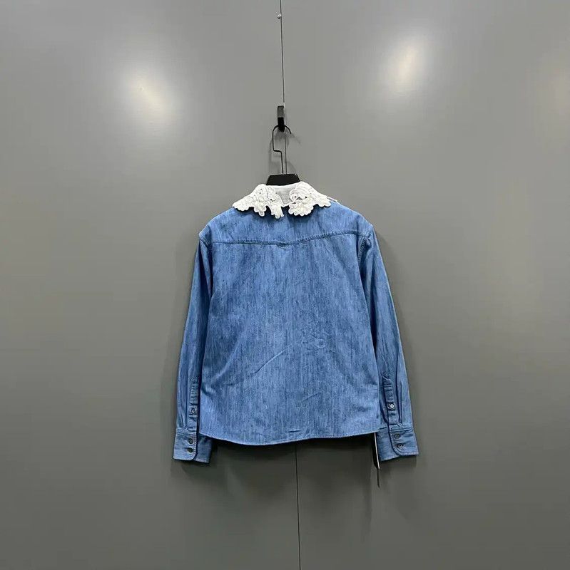 Miu Miu Miu Miu Blue Long Sleeve Short Shirt 0089 Size ONE SIZE - 2 Thumbnail