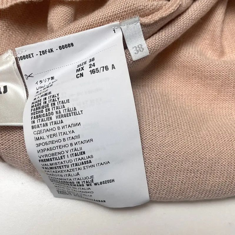 Miu Miu Miu Miu Pink Long Sleeve Sweater for Women 0089 Size S / US 4 / IT 40 - 2 Thumbnail