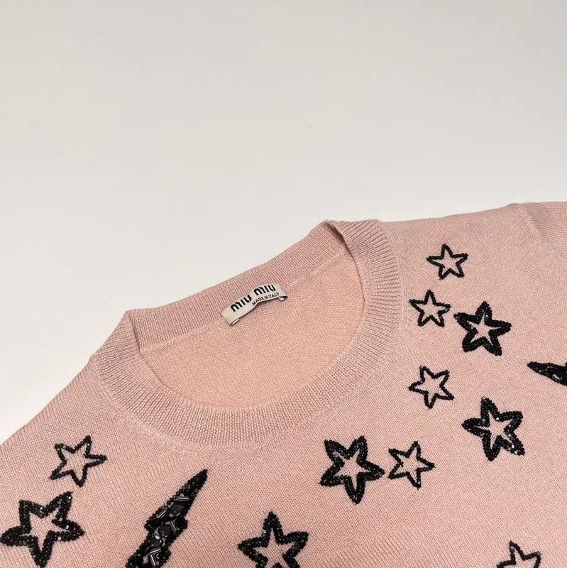 Miu Miu Miu Miu Pink Long Sleeve Sweater for Women 0089 Size S / US 4 / IT 40 - 4 Thumbnail