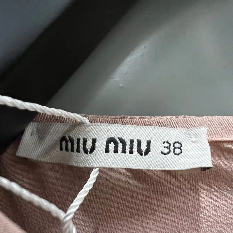Miu Miu Miu Miu Color Block Short Sleeve Dress 0089 Size ONE SIZE - 2 Thumbnail