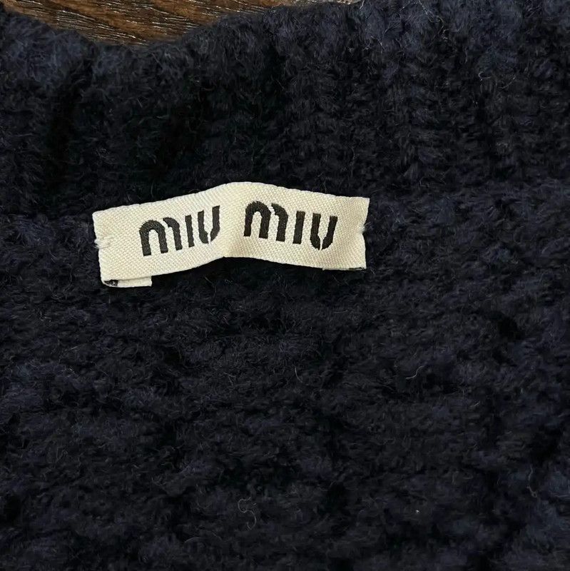 Miu Miu Miu Miu Blue Cotton Long Sleeve Sweater 0089 Size XS / US 0-2 / IT 36-38 - 5 Thumbnail