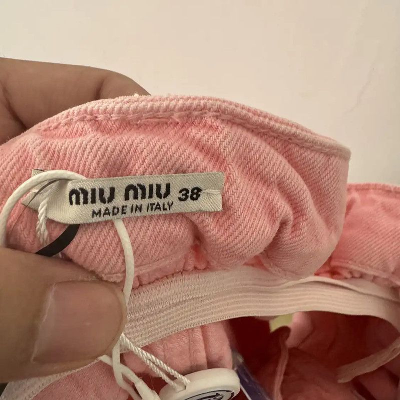 Miu Miu Miu Miu Pink Cotton Women's Shorts 0089 Size 23" - 3 Thumbnail